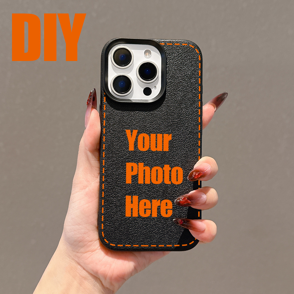 Vivo X200 - DIY Mode Maßgefertigte Handyhülle mit Litschi-Ledermuster