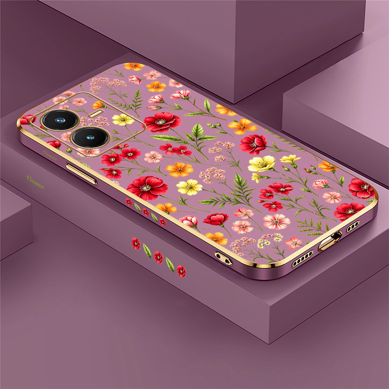 Vivo V40 - Niedliche Blumenmuster-Hülle für Vivo V40 SE